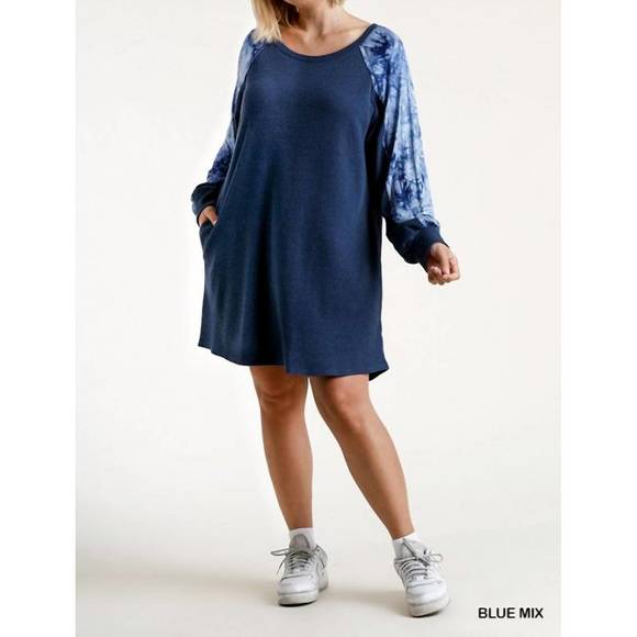 Claudia Dress Blue Mix by Umgee